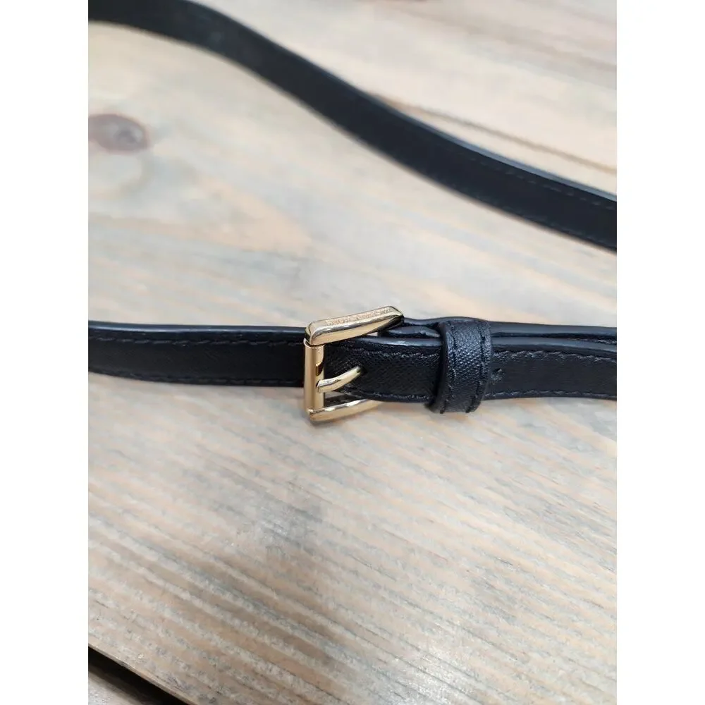 Michael Kors Leather Replacement Strap Handbag Purse Black L48” x W1/2”